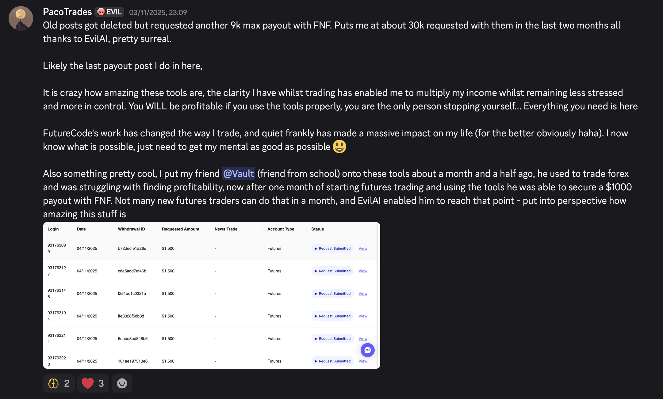 PacoTrades Full Testimonial